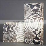 New Ladies Leather Wallet Fashion Genuine Python Skin Long Bifold Wallet