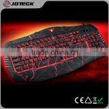 2015 the Latest 3 Colors LED Light Crack Backlit Professional Gaming Computer Keyboard---JK666 thumbnail-4