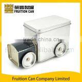 Car Tin Metal Box with Moving Wheels