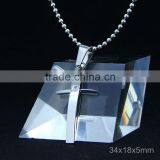 18K Gold Color Jesus Pendant Cross Necklace thumbnail-4