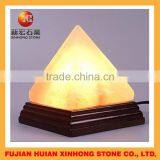Himalayan Floor Salt Crystal Lamp for Home With Wooden Base Design thumbnail-1