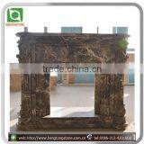 Coffee Color Stone Carved Figure Fireplace thumbnail-1