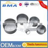 Set of 4pcs Stainless Steel Measuring Cups and Measuring Spoon Set With Silicone Handle thumbnail-1