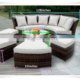 7 Piece Patio Garden Round Furnituresofa Bed thumbnail-4