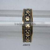 Polished Brass Bracelets With Patterns thumbnail-1
