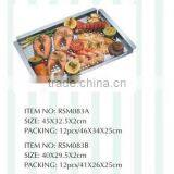 METAL NON STICK GRILL PAN IN SILVER COLOR FINISH thumbnail-1