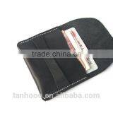 Customize Genuine Leather RFID Blocking Card Holder Cash Pocket Portable Wallet Retro Style thumbnail-2