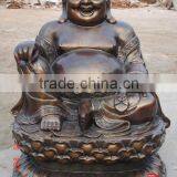 Metal Laughing Buddha Statue for Garden Decor thumbnail-1