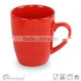 Antique Orange Color Glazed Stoneware China Ceramic Mug thumbnail-4