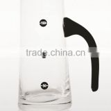 150ml glass wine decanter with black handle