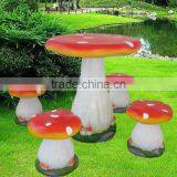 Latest Resin Garden Decorative Mushroom Table and Chair thumbnail-1