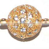12mm Gold-yellow Magnetic Clasps With Crystals thumbnail-1