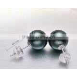 Wholesale Pretty 12-13mm Peacock Green Tahiti Pearl Jewelry Earring thumbnail-1
