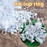 Wholesale - 500pcs Permanent Makeup Easy Ring Ink Container/Cup thumbnail-1