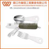 A21-S005-2S Stainless Steel Foldable Travel Cutlery Set With Plastic Handle Chips thumbnail-1