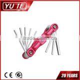 2017 good design Yute 8PCS curve pink color allen key set&hex key