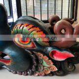 Dragon Mask Wall Hanging Decor Handmade in Nepal thumbnail-2