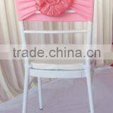 Free Shipping New Product: 100PCS 20cm*76cm Purple Spandex Band With Organza Big Flower For Chivari Chair Use thumbnail-5