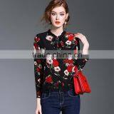 Maxnegio Lady Hot Style Floral Printed New Fashion Chiffon Blouse 2017 thumbnail-3