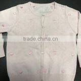 Newest Kids Cute Plain Princess Cardigan Sweaters With Stick Love (BKN32) thumbnail-1