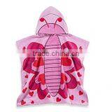 Kids Printed Superhero Hooded Beach Towel in Multi Color,wholesale Cotton Beach Towels Printing thumbnail-4