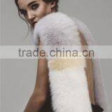 European Big Movie Star Natural Fox Fur Muffler Scarf Multi-color Trendy Amazing Real Fox Fur Scaves Wholesale thumbnail-1