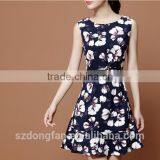 2015 New Fashion Print Long Dresses for Women Sleeveless Beach Dress Female Floral Casual Cute Boho Maxi Summer Dress thumbnail-1