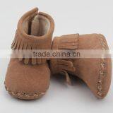 Adorable Fancy Soft Sole Genuine Leather Baby Moccasins Boots thumbnail-1