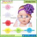 Handmade Crochet Baby Headband Flower Hairband for Girls thumbnail-1