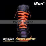 Luxury Italian Sheepskin Leather Shoe Laces Metallic Shoelaces for Air Jordan Sneakers - Orange Dress Shoes Laces thumbnail-5