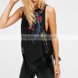2017 Latest Fashion Top Design Soft Embroidered Pretty Tank thumbnail-5