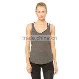 Wholesale Back Cutout Dropped Armholes Stringer Loose Yoga Gym Tank Top thumbnail-4