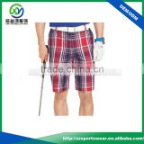 High quality Plaid Pattern mens moisture-wicking golf shorts