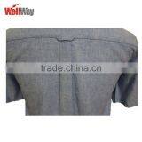 Solid Colour Short Sleeve Men's Cotton/linen Shirt thumbnail-5