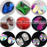 Glass Flat Back Stone With Two Holes thumbnail-1