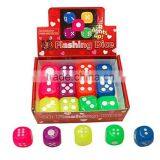 LED Flashing Dice TPR Soft Bounce Ball Light up Dice Toy