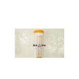 400ml Single Orange Lockable Wall Clear Plastic Manual Soap Dispenser