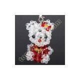 Mixed Crystal Beaded Kitty Cat Charms thumbnail-1