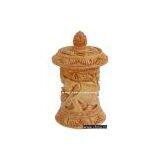 Hand Carved Jewelry / Multi Purpose Box Indian Wood Art thumbnail-1