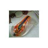 Starfish Fully Hand-made Murano Colored Foil Leaf Sterling Silver Crystal Beads thumbnail-1