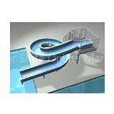 Commercial Indoor Swimming Pool Slides , Awesome Long Fiberglass Curved Slide thumbnail-1