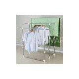 Three Bar Adjustable Telescoping Clothes Rack / Mobile Stand Folding Clothes Drying Rack thumbnail-1