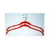 Red Space saving Velvet Shirt Hangers Flocking Hanger 420*230*5.5mm