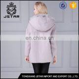 Korean Style New Arrival Grey 100% Cashmere Wool Coat thumbnail-4