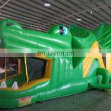 New inflatable green hippo obstacle course