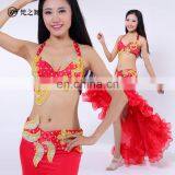 Newest Beaded Red Belly Dance Outfit thumbnail-1