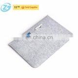 Cheap Customized Printing Logo Grey Lightweight Felt Laptop Bag Two Laptops thumbnail-5