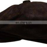 Genuine Leather Mens Ivy Hat Golf Driving Ascot Flat Cabbie Newsboy thumbnail-5