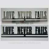 Classic Bible Motto LOVE NEVER FAILS Medal Hanger