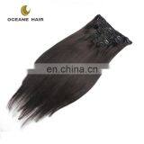 Factory Price Fashional Virgin Dark Brown Bohemian Remy Clip in Human Hair Extension thumbnail-6